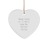 Funny Teller Heart Ornament Gifts from Friends for Christmas Unique Teller Lover - Image 1